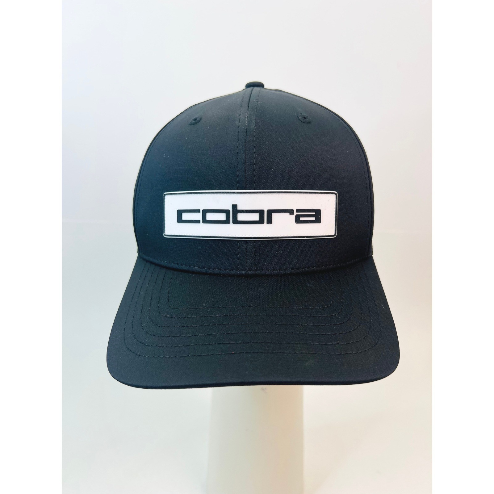Cobra Tour Tech Golf Cap Black White Flexfit 110 Snapback Hat 909727 02 New